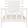 vidaXL Cadre de lit sans matelas blanc bois de pin massif