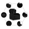 vidaXL Fauteuil inclinable &eacute;lectrique Noir Similicuir