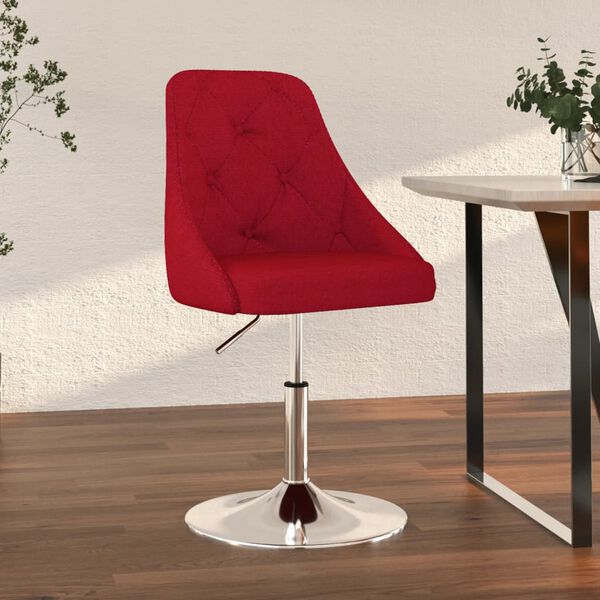 vidaXL Tabouret de bar Rouge bordeaux Tissu