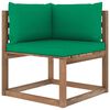vidaXL Salon palette de jardin 4pcs avec coussins Bois de pin impr&eacute;gn&eacute;