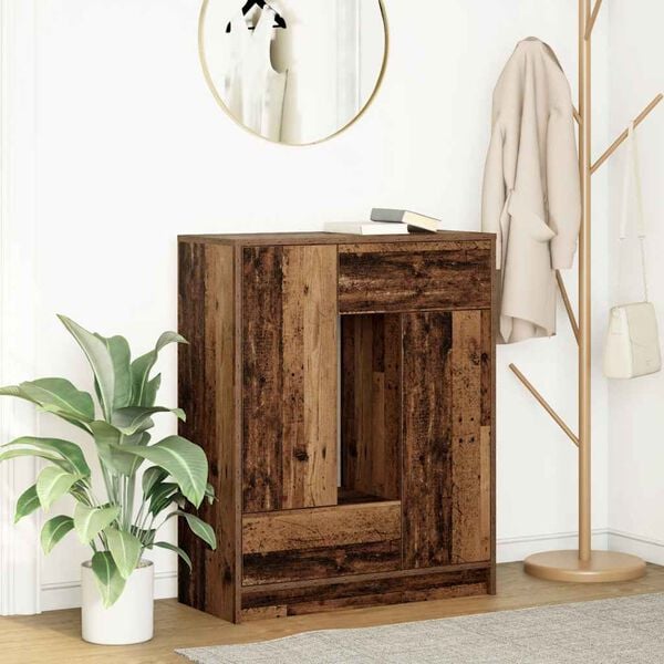 vidaXL Buffet avec tiroirs et portes vieux bois 73x31x90 cm