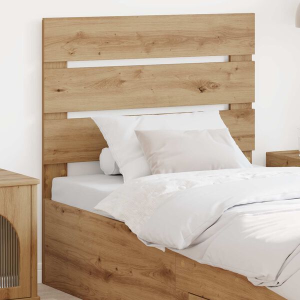 vidaXL T&ecirc;te de lit Ch&ecirc;ne artisanal 90 cm Bois d'ing&eacute;nierie