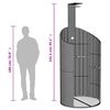 vidaXL Douche d'ext&eacute;rieur noir 100x100x241,5 cm poly rotin bois acacia
