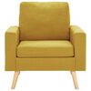 vidaXL Fauteuil jaune tissu