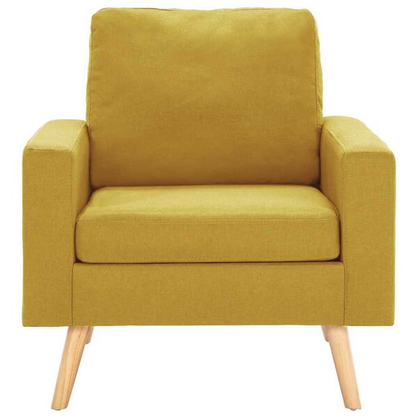 vidaXL Fauteuil jaune tissu