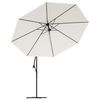 vidaXL Parasol de jardin en porte-&agrave;-faux 3,5 m blanc sable