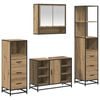 vidaXL Ensemble de mobilier de salle de bain 4 pcs Ch&ecirc;ne artisanal