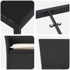 vidaXL Ensemble de salle &agrave; manger pour jardin 7 pcs Noir polyrotin