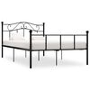 vidaXL Cadre de lit sans matelas noir m&eacute;tal 160x200 cm