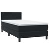 vidaXL Sommier &agrave; lattes de lit avec matelas noir 80x220 cm velours