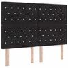 vidaXL T&ecirc;te de lit LED avec bandes LED Noir 160 cm Velours