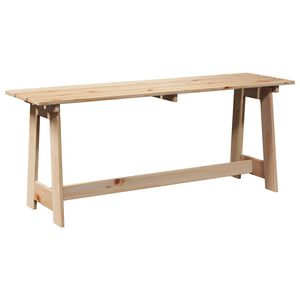 vidaXL Banc ext&eacute;rieur Naturel 119 x 47 x 35 cm Bois de pin massif