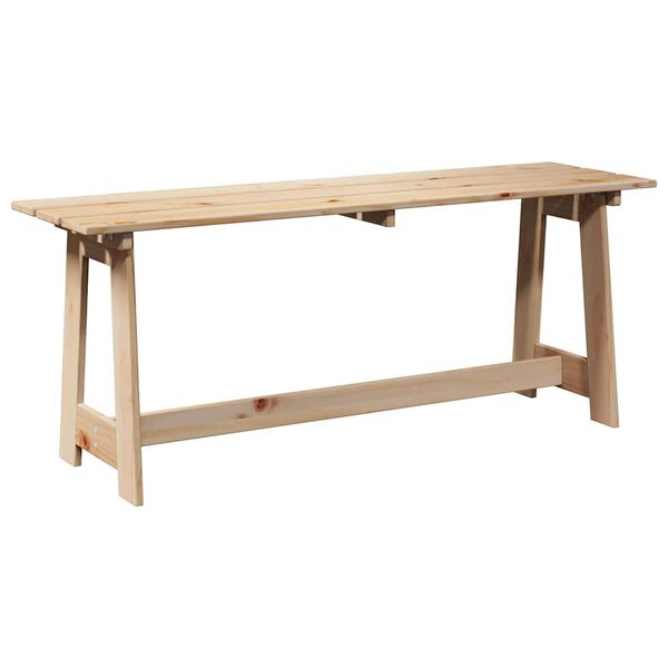 vidaXL Banc ext&eacute;rieur Naturel 119 x 47 x 35 cm Bois de pin massif