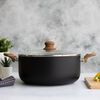 Livoo Casserole Aspect pierre et bois 28 cm 6 L Aluminium