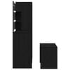 vidaXL Ensemble de Coiffeuse 4 pcs Chêne noir Bois d'ingénierie