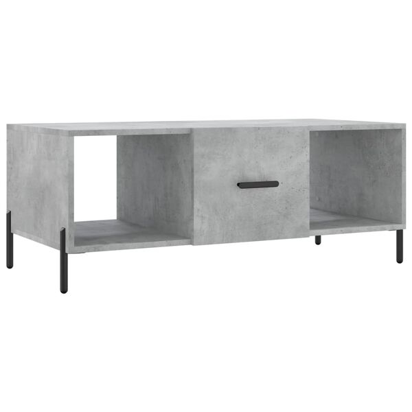 vidaXL Table basse gris b&eacute;ton 102x50x40 cm bois d'ing&eacute;nierie