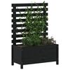 vidaXL Jardini&egrave;re avec support noir 79x39,5x114 cm bois de pin massif