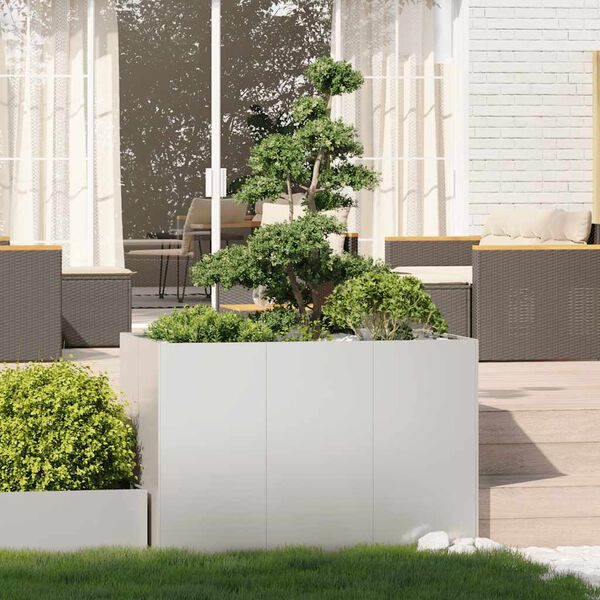 vidaXL Jardini&egrave;re 120x80x80 cm acier inoxydable