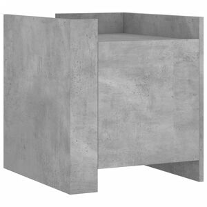 vidaXL Table de chevet gris b&eacute;ton 45x50x50 cm bois d&rsquo;ing&eacute;nierie