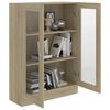 vidaXL Armoire à vitrine Chêne sonoma 82,5x30,5x115 cm Bois ingénierie