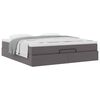 VidaXL Cadre de lit ottoman avec matelas gris 160x200 cm similicuir