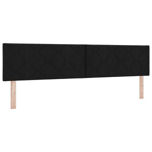vidaXL T&ecirc;te de lit avec t&ecirc;te de lit Noir 200 cm Cuir synth&eacute;tique