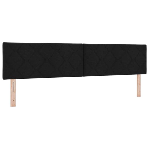 vidaXL T&ecirc;te de lit avec t&ecirc;te de lit Noir 200 cm Cuir synth&eacute;tique