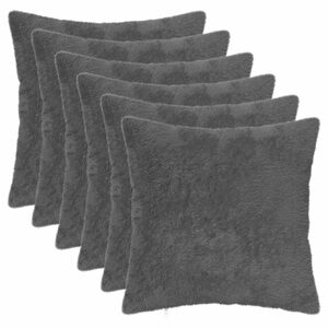 vidaXL Housse de coussin 6 pc HEERLEN Gris fonc&eacute; 30 x 30 cm