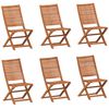 vidaXL Chaises de jardin pliantes lot de 6 51x66x95 cm bois d'acacia