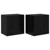 vidaXL Meubles TV muraux 2 pc Ch&ecirc;ne noir Bois d'ing&eacute;nierie