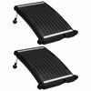 vidaXL Panneaux de chauffage solaire de piscine courb&eacute;s 2pcs 72,5x46cm