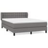 vidaXL Sommier &agrave; lattes de lit avec matelas Gris fonc&eacute; 140x200cm Tissu