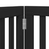 vidaXL Barri&egrave;re pour chien porte pliable 9 panneaux noir bois peuplier