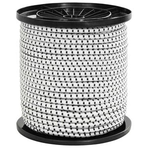 vidaXL Cords &eacute;lastiques 4 mm Noir et Blanc PP et caoutchouc