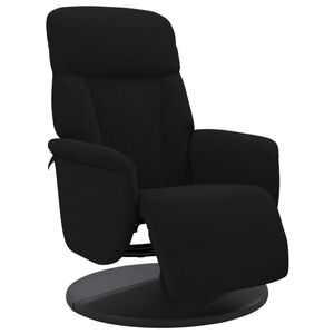 vidaXL Fauteuil inclinable avec repose-pied noir velours