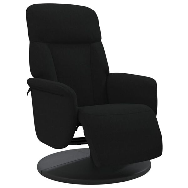 vidaXL Fauteuil inclinable avec repose-pied noir velours