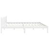 vidaXL Cadre de lit sans matelas blanc bois massif