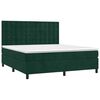 vidaXL Sommier &agrave; lattes de lit et matelas Vert fonc&eacute; 160x200cm Velours