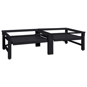 vidaXL Socle pour Machine &agrave; Laver 2 pcs Noir 124,5 x 61,5 x 32,5 cm