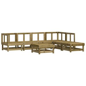 vidaXL Salon de jardin 7 pcs bois de pin impr&eacute;gn&eacute;