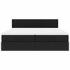 VidaXL Cadre de lit ottoman avec matelas noir 200x200 cm similicuir
