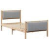 vidaXL Cadre de lit avec t&ecirc;te de lit Gris clair 100 x 200 cm tissu