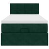 vidaXL Cadre de lit ottoman avec matelas vert fonc&eacute; 80x200 cm velours