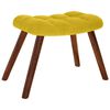 vidaXL Fauteuil relax avec tabouret en velours jaune