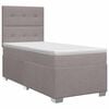 vidaXL Lit boxspring avec matelas Taupe 90 x 200 cm Tissu
