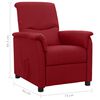 vidaXL Fauteuil inclinable Rouge bordeaux Tissu