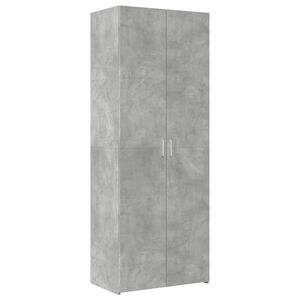 vidaXL Buffet haut gris b&eacute;ton 70x42,5x185 cm bois d'ing&eacute;nierie