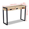 vidaXL Table console avec 3 tiroirs bois de manguier 110x35x78 cm