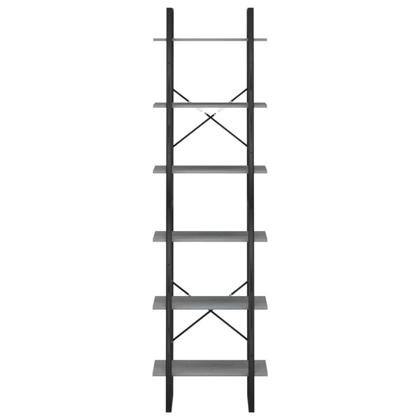 vidaXL Étagère de rangement Gris 60x30x210 cm Bois de pin massif