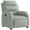 vidaXL Fauteuil inclinable électrique gris clair velours